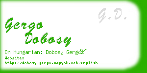 gergo dobosy business card